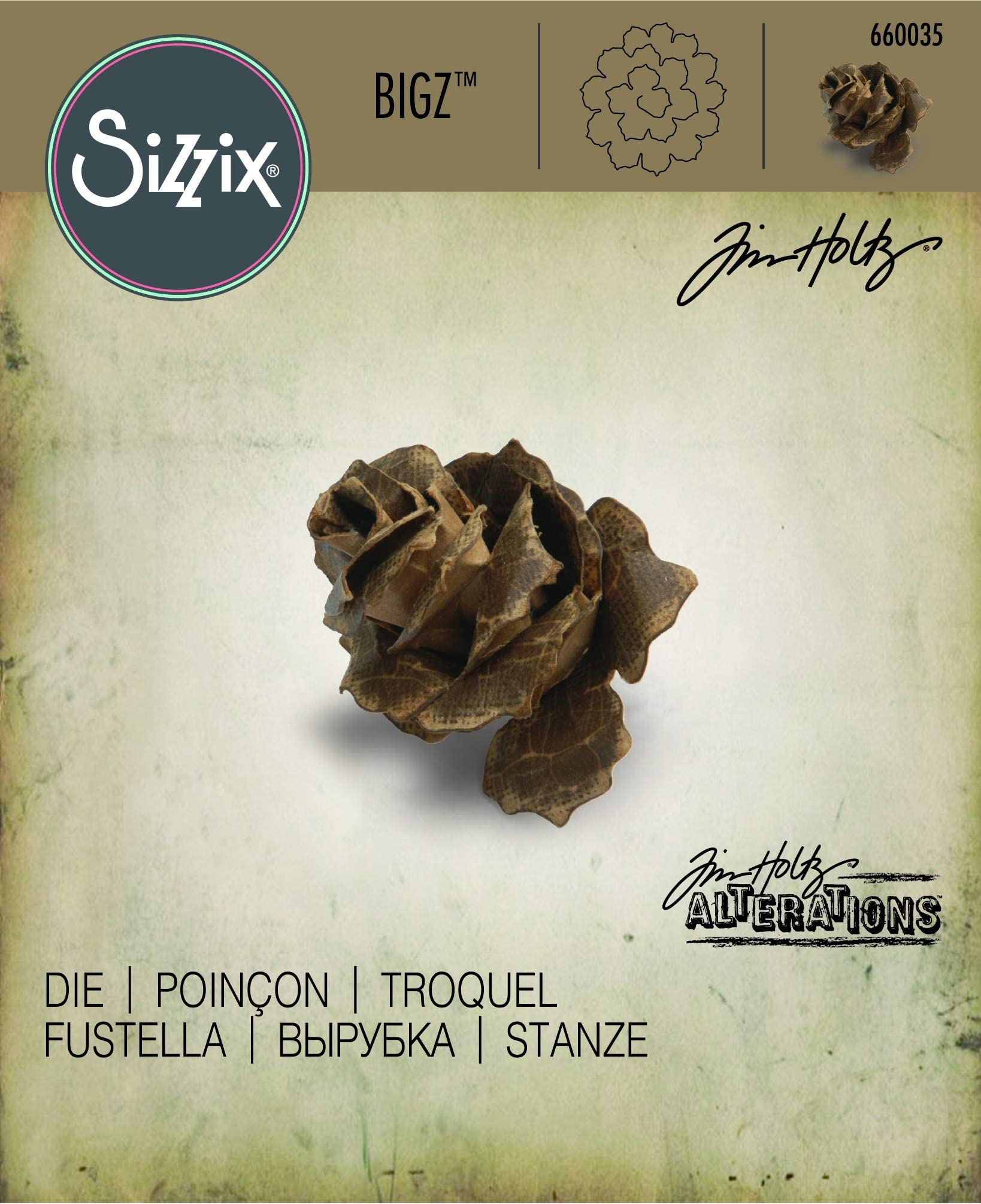 Sizzix Timholtz bigz die 2種 Sizzix Bigz Troquel Piñones Jumbo Tattered : Amazon.es: Hogar y cocina